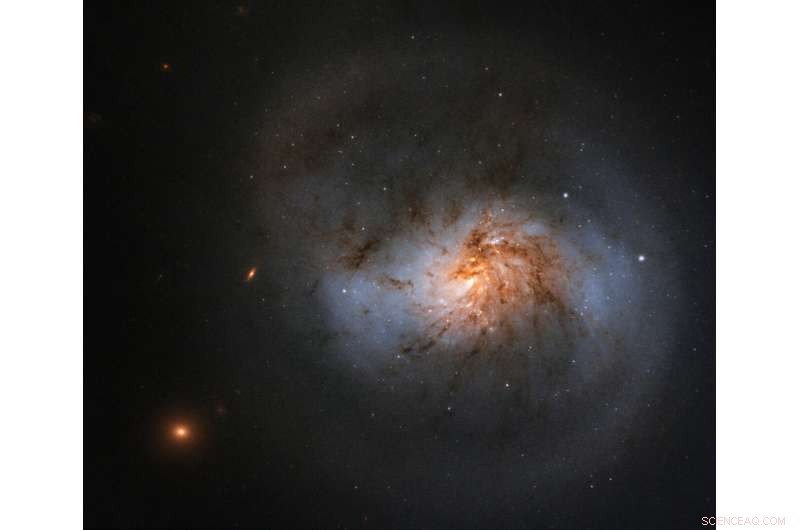Hubble Reveals Dusty Barred Spiral Galaxy NGC 1022 with Supermassive Core