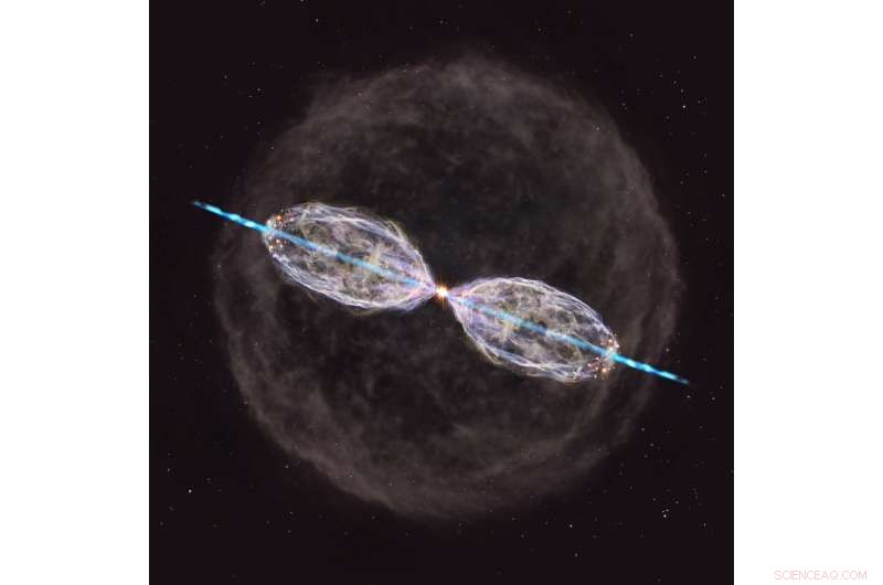 ALMA Captures Stunning Transformation of Aging Star W43A