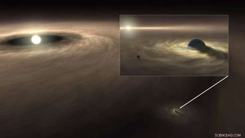 Temperature Gradient in Protoplanetary Disk May Shape Giant Moon Formation