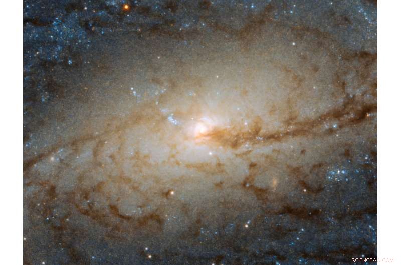 Hubble Captures Cosmic Congestion in Barred Spiral Galaxy NGC 3887