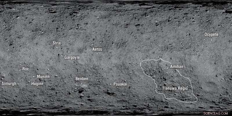 NASA’s OSIRIS‑REx Unveils Official Names for Bennu’s First 12 Surface Features