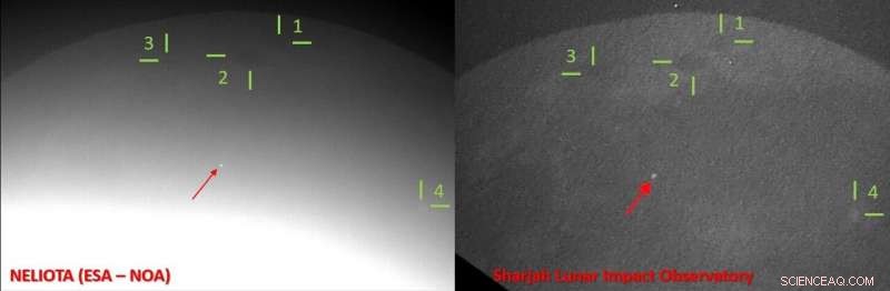 ESA Confirms 100th Lunar Asteroid Impact Using Dual Telescope Verification