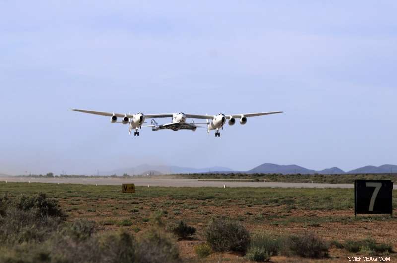 Virgin Galactic Lands SpaceShipTwo Unity After First Glide Flight at Spaceport America