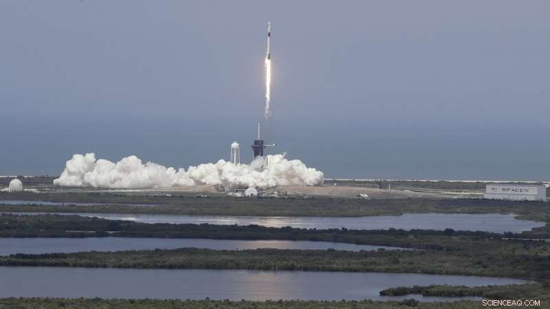 SpaceX Falcon 9 Launches NASA Astronauts Doug Hurley and Bob Behnken to Orbit – Historic First from U.S. Soil