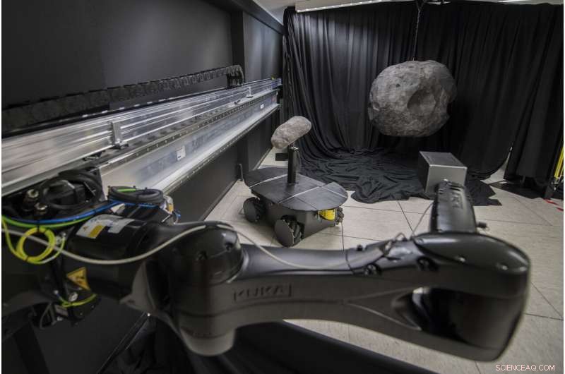 ESA s GRALS: 33-Meter Robotic Arm Traces Path for Asteroid Rendezvous Simulation