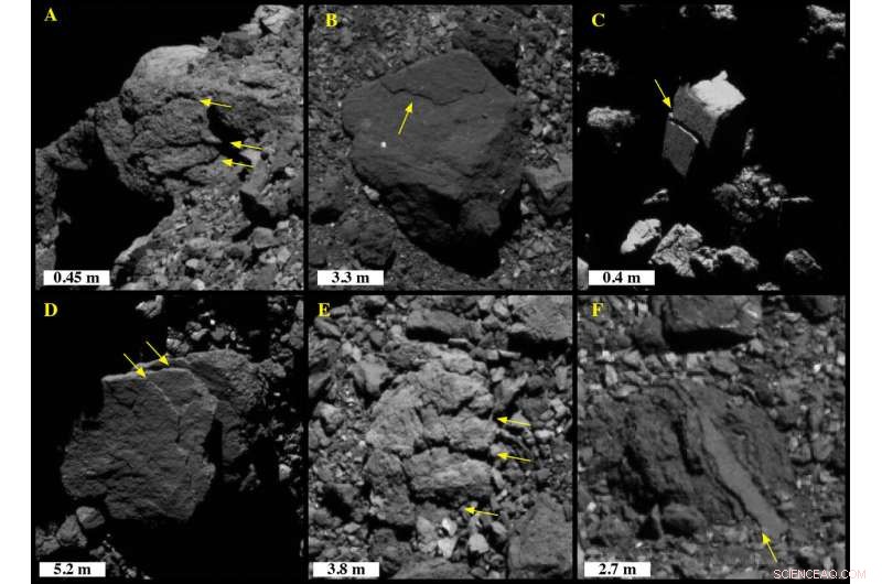 Solar Light Exposes Rock Fractures on Asteroid Bennu