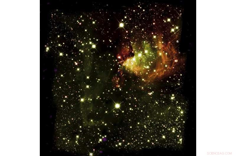 Astronomers Capture Stellar Fireworks in Formation of Massive Star Cluster