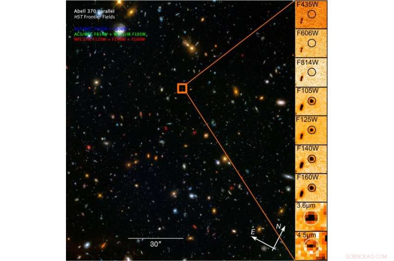 Luminous Galaxy Revealed: Reionizing Its Surrounding Gas 13 Billion Years Ago