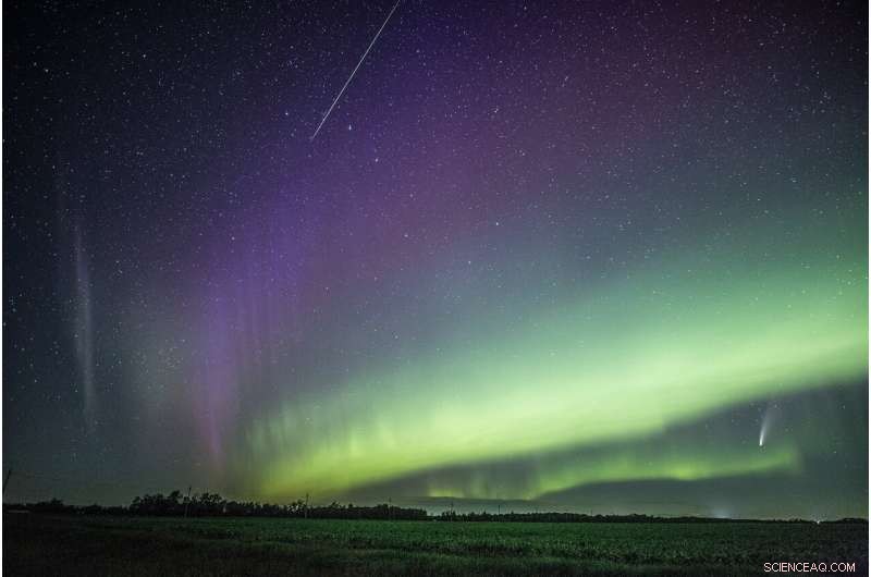 Comet NEOWISE Illuminates Auroral Sky in Stunning Manitoba Capture