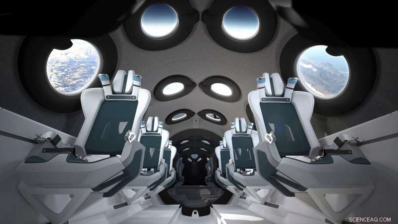 Virgin Galactic Unveils Luxury Interior of SpaceshipTwo Passenger Cabin