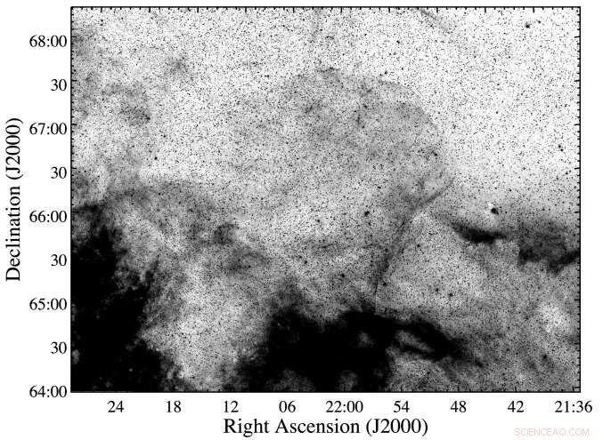 Astronomers Identify Large, Optically Bright Supernova Remnant in Cepheus
