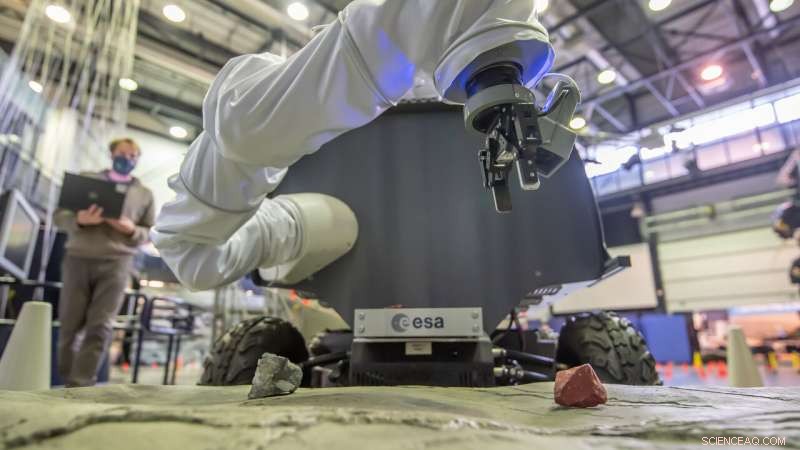 ESA s Interact Rover Demonstrates Remote Gripper Operations from Germany
