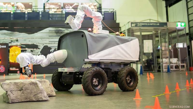 ESA s Interact Rover Demonstrates Remote Gripper Operations from Germany