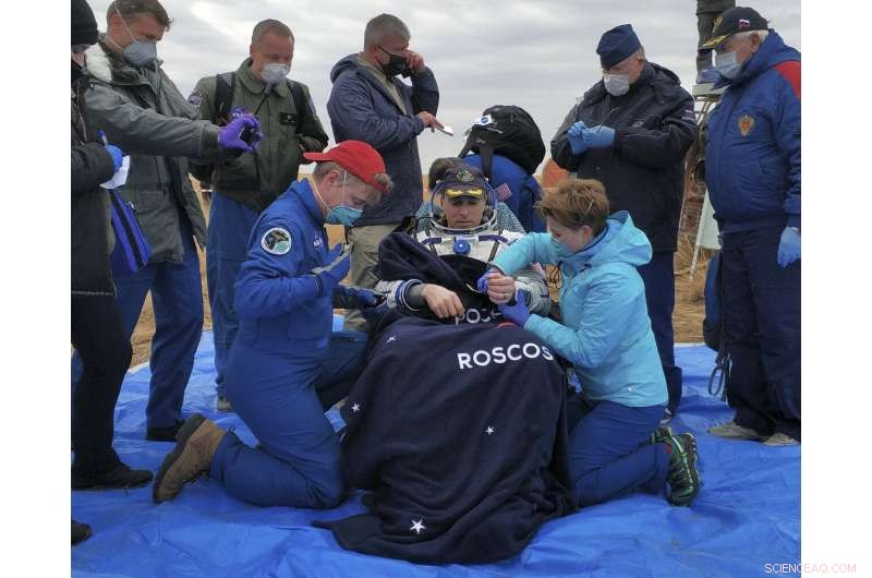 Three astronauts safely return to Earth after space station mission