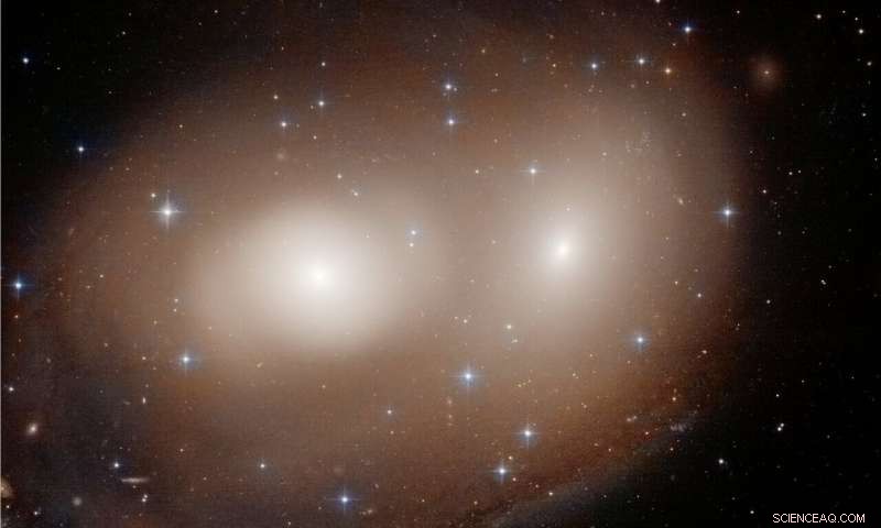 Hubble Captures Pumpkin‑Shaped Galaxies Colliding in Stunning Detail