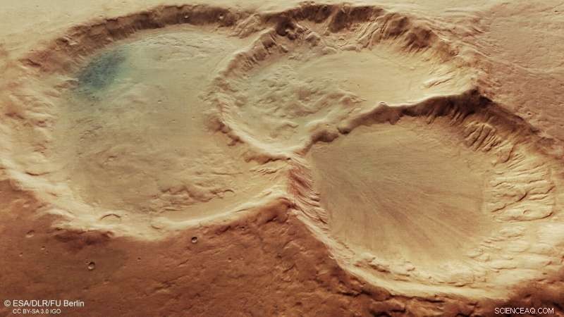 ESA’s Mars Express Reveals Ancient Triple Crater Cluster on Mars