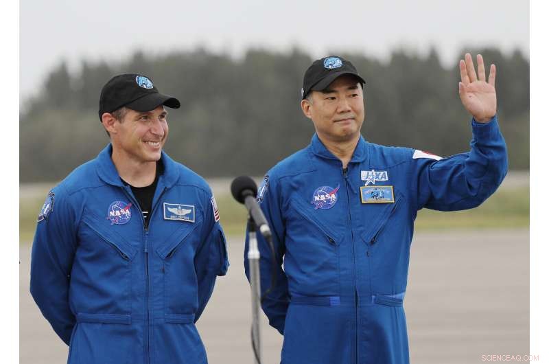 SpaceX Crew-1 Astronauts Arrive at Kennedy Space Center for Launch Preparation