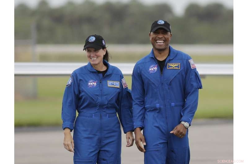 SpaceX Crew-1 Astronauts Arrive at Kennedy Space Center for Launch Preparation