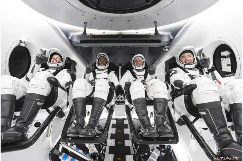 SpaceX Crew-1 Astronauts Arrive at Kennedy Space Center for Launch Preparation