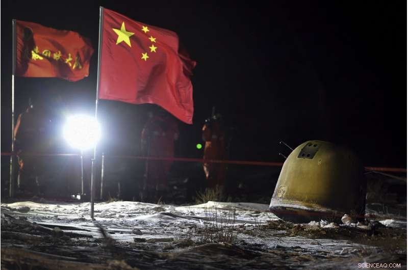 Chinese Lunar Capsule Successfully Lands on Earth, Bringing Back Fresh Moon Rocks