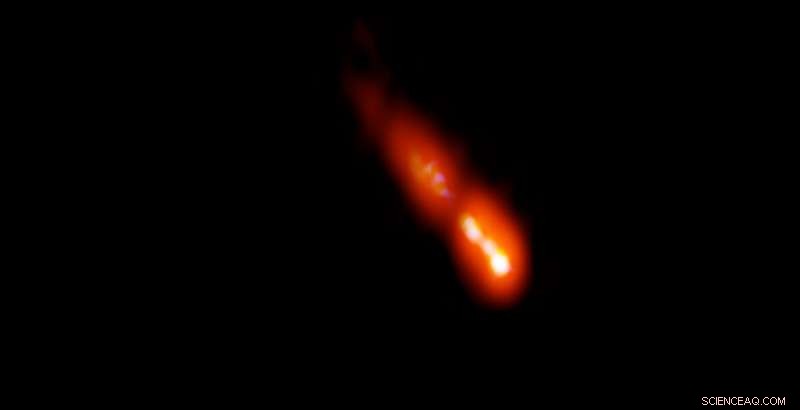 Unveiling a High‑Redshift Blazar: Relativistic Jet Detected 12.8 Billion Light‑Years Away