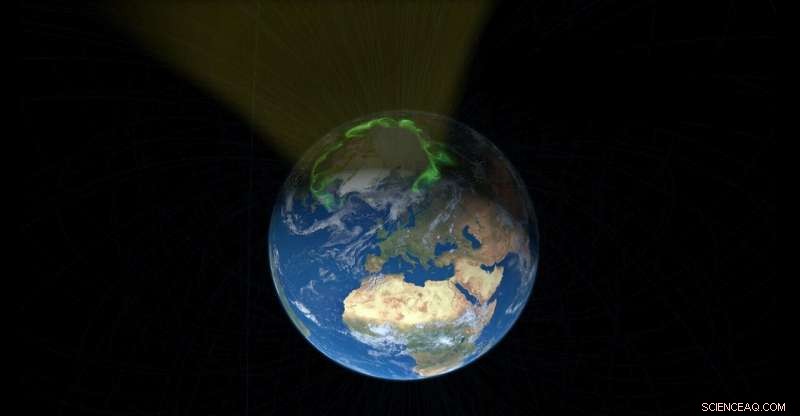 Solar Wind Energy Preferentially Directs to Earth s North Magnetic Pole