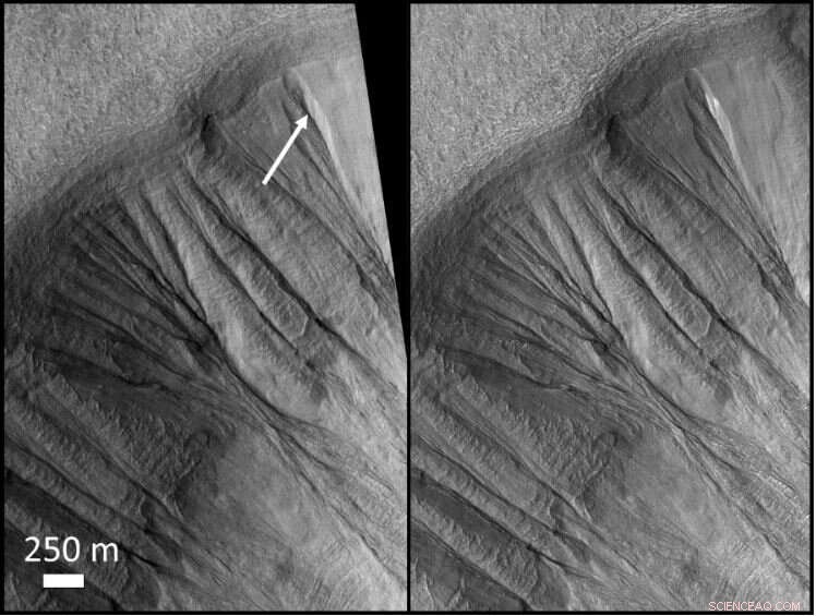 Scientists Suggest Melting Dusty Ice Carved Martian Gullies