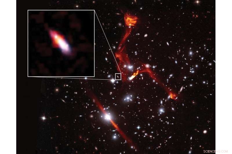 Cosmic Lens Unveils the Faintest Radio Galaxy Yet