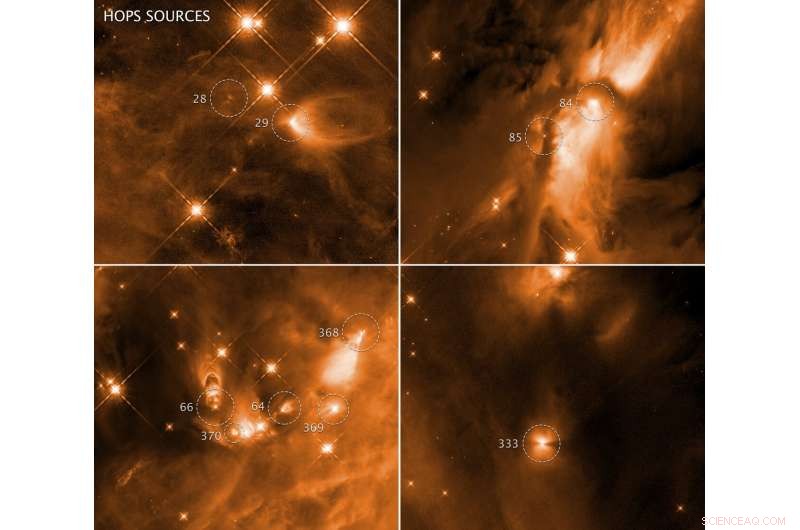 Hubble Reveals Powerful Stellar Winds: Infant Stars Keep Growing Despite Outflows