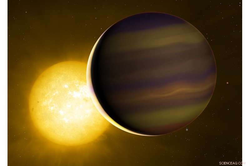 Chemical Fingerprint of First Transiting Exoplanet Points to Distant Birthplace