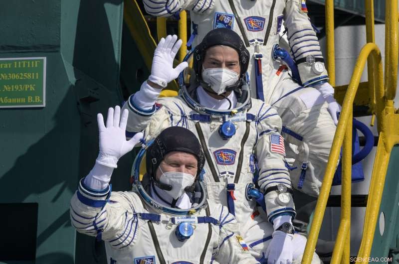 American and Russian Crew Dock at ISS After Soyuz Launch