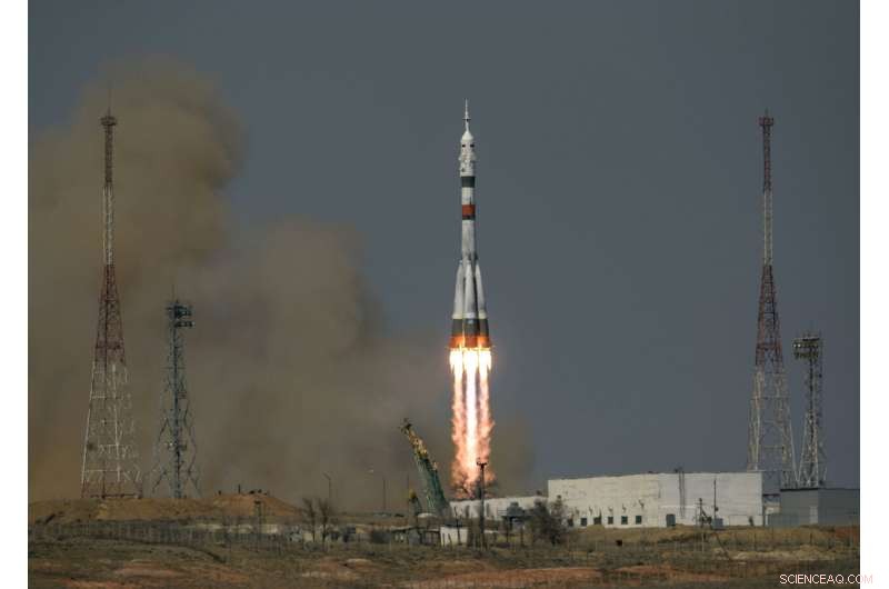 American and Russian Crew Dock at ISS After Soyuz Launch