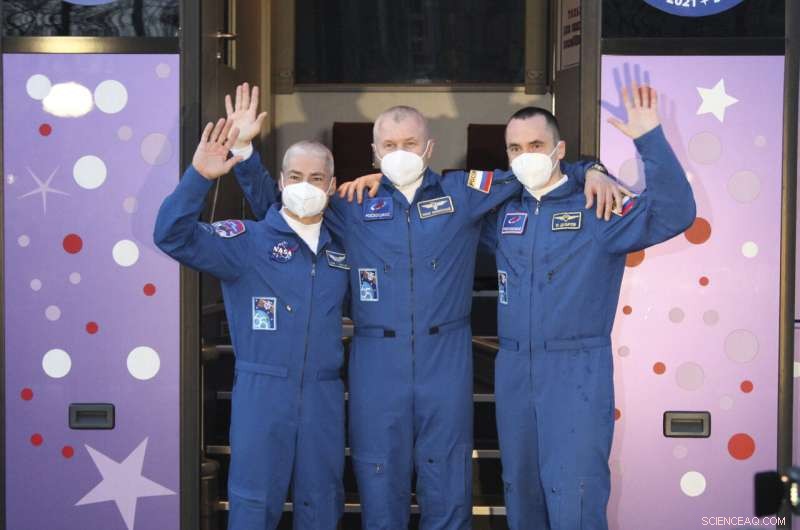 American and Russian Crew Dock at ISS After Soyuz Launch