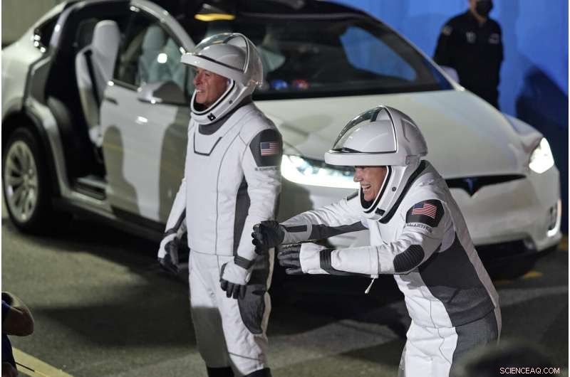 Astronauts Arrive at Launch Pad for SpaceX Crew Mission Using Reused Rocket