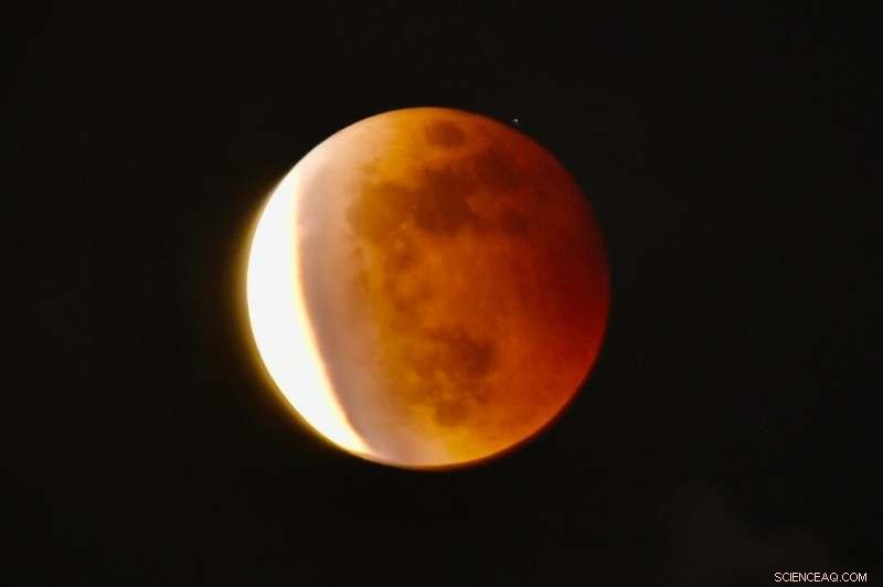 Pacific Sky Witnesses Rare Super Blood Moon Eclipse