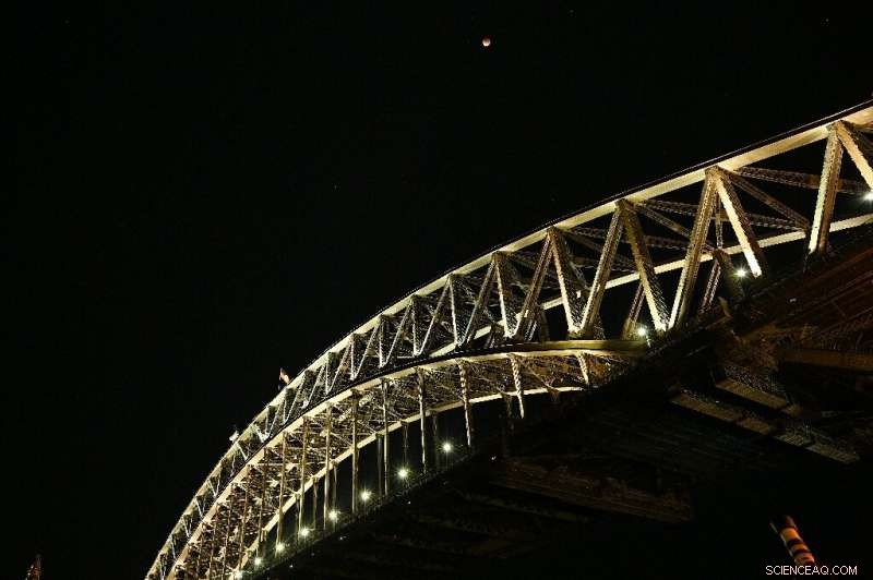 Pacific Sky Witnesses Rare Super Blood Moon Eclipse