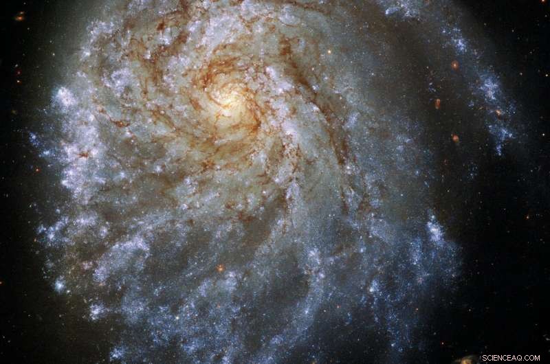 Spiral Galaxy Distorted by Gravitational Pull of Neighboring Galaxy