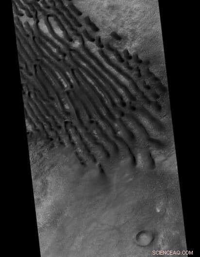 Symmetrical Dunes Formed Within a Martian Crater: A Stunning New Pattern