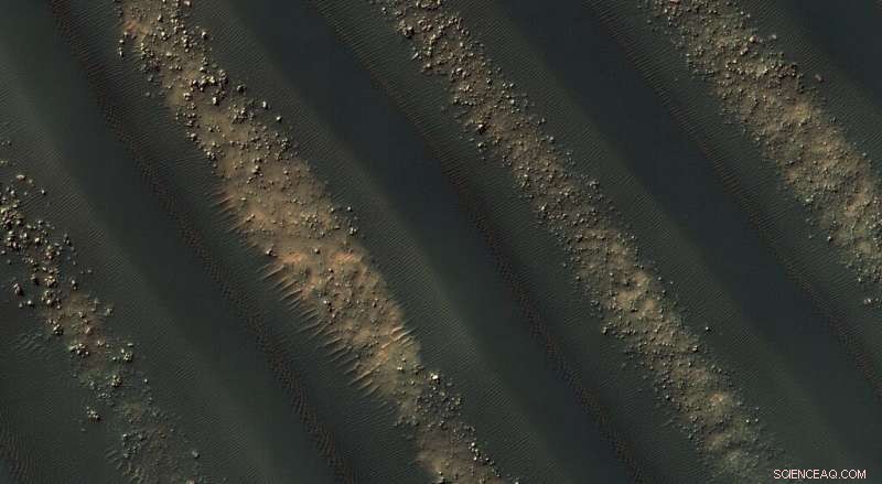 Symmetrical Dunes Formed Within a Martian Crater: A Stunning New Pattern