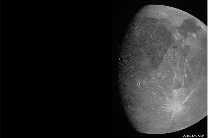 Juno’s Close Flyby of Ganymede Yields First Detailed Views in Decades