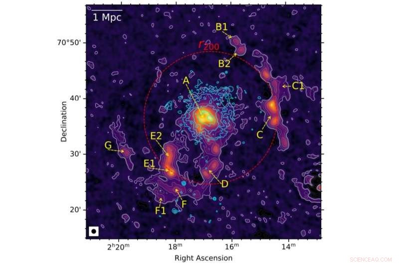 New LOFAR and VLA Observations Reveal Largest Radio Relic in Galaxy Cluster ClG 0217+70