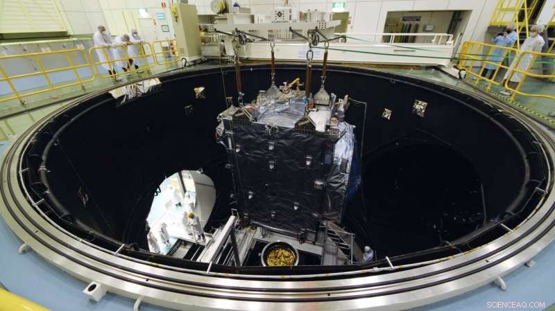 JUICE Mission Enters Large Space Simulator for Advanced Testing