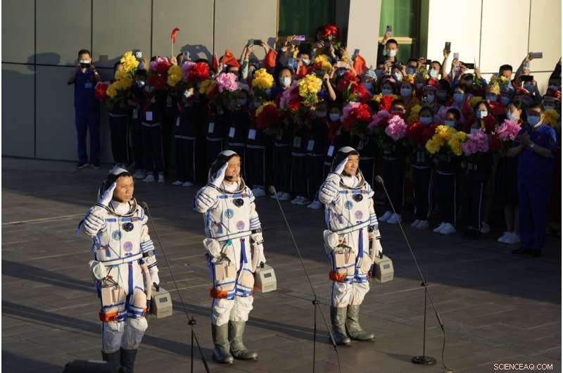 Crew Begins Life on China s New Space Station