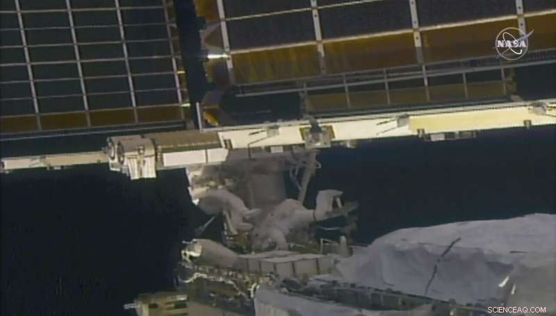 Spacewalkers Install Advanced Solar Panel on the ISS, Boosting Power Capacity