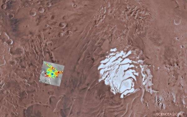 New Study Illuminates Composition Beneath Mars  Southern Polar Cap