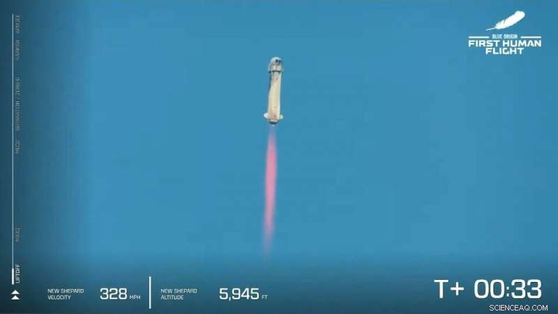 Jeff Bezos Embarks on Blue Origin’s First Crewed Spaceflight