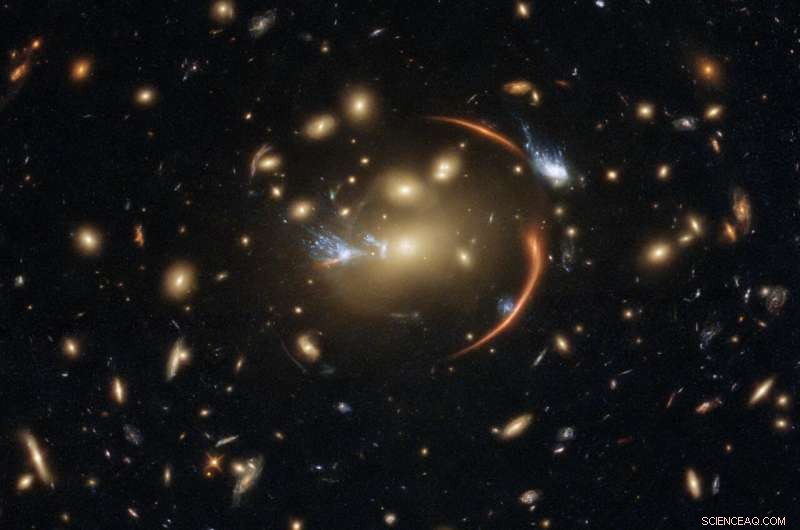 Hubble Captures Distant Galaxy Magnified by Gravitational Lens