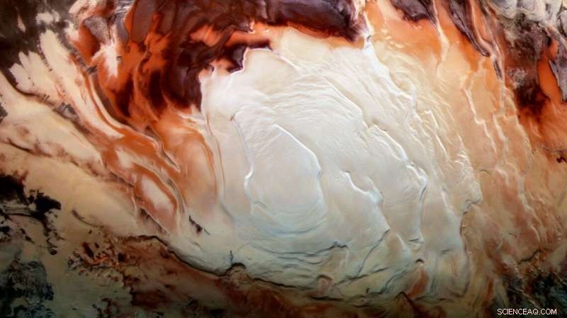 Mars South Pole s Bright Reflections Might Be Clay, Not Water