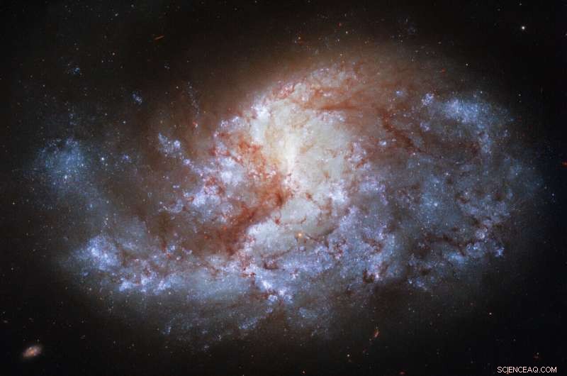 Hubble Reveals the Fiery Splendor of Spiral Galaxy NGC 1385