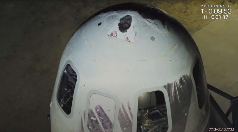 Blue Origin Launches Painted Capsule & Moon Landing Test to Space